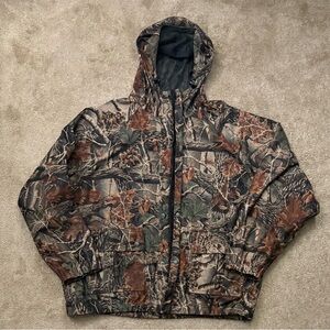 AGO All Game Outfitters Jacket Mens XL Camo Full Zip Sweatshirt Seclusion 3D